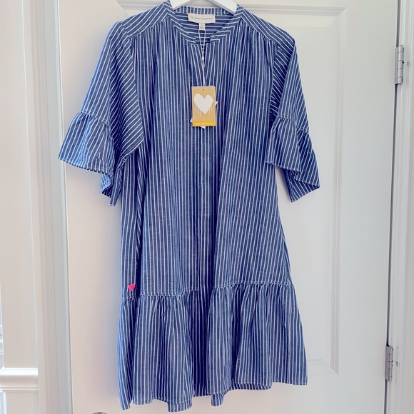 Kerri Rosenthal Amanda dress, NWT, blue lunar stripe - Picture 7 of 7